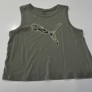 Puma Khaki Sleeveless Tank